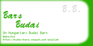 bars budai business card